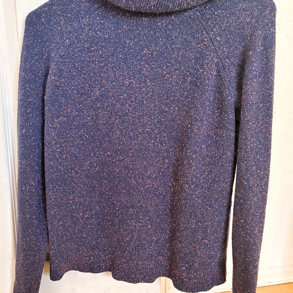 Loft Funnel Neck Ribbed Knit Sweater
